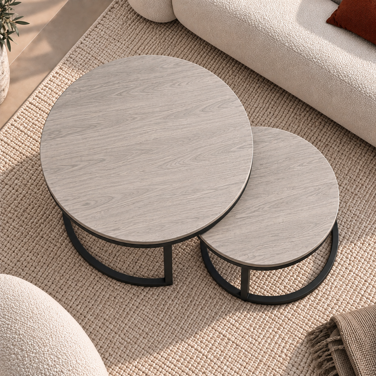 Paro | Grey Modern wooden coffee table set