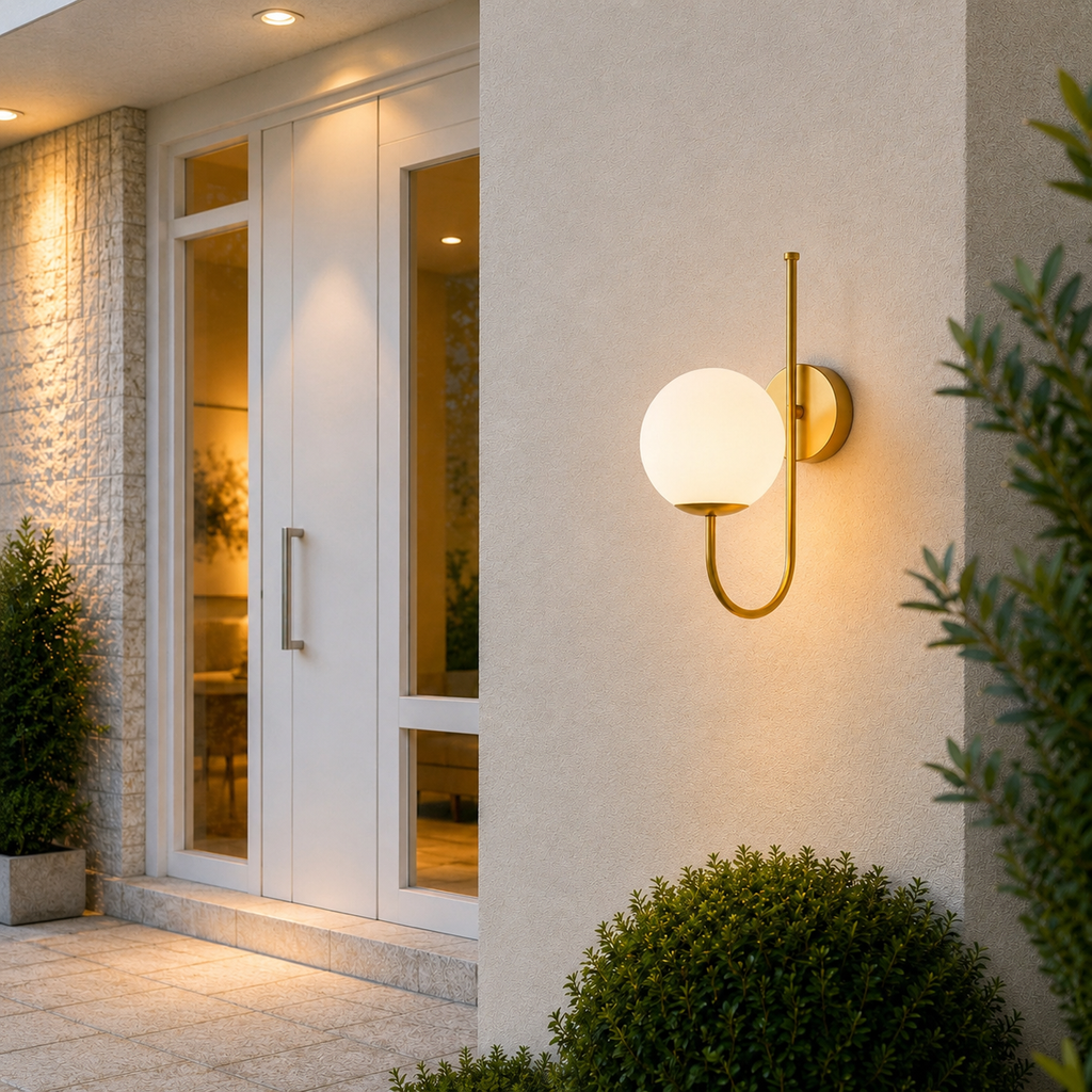 Aurelia | Modern Brass Globe Wall Light