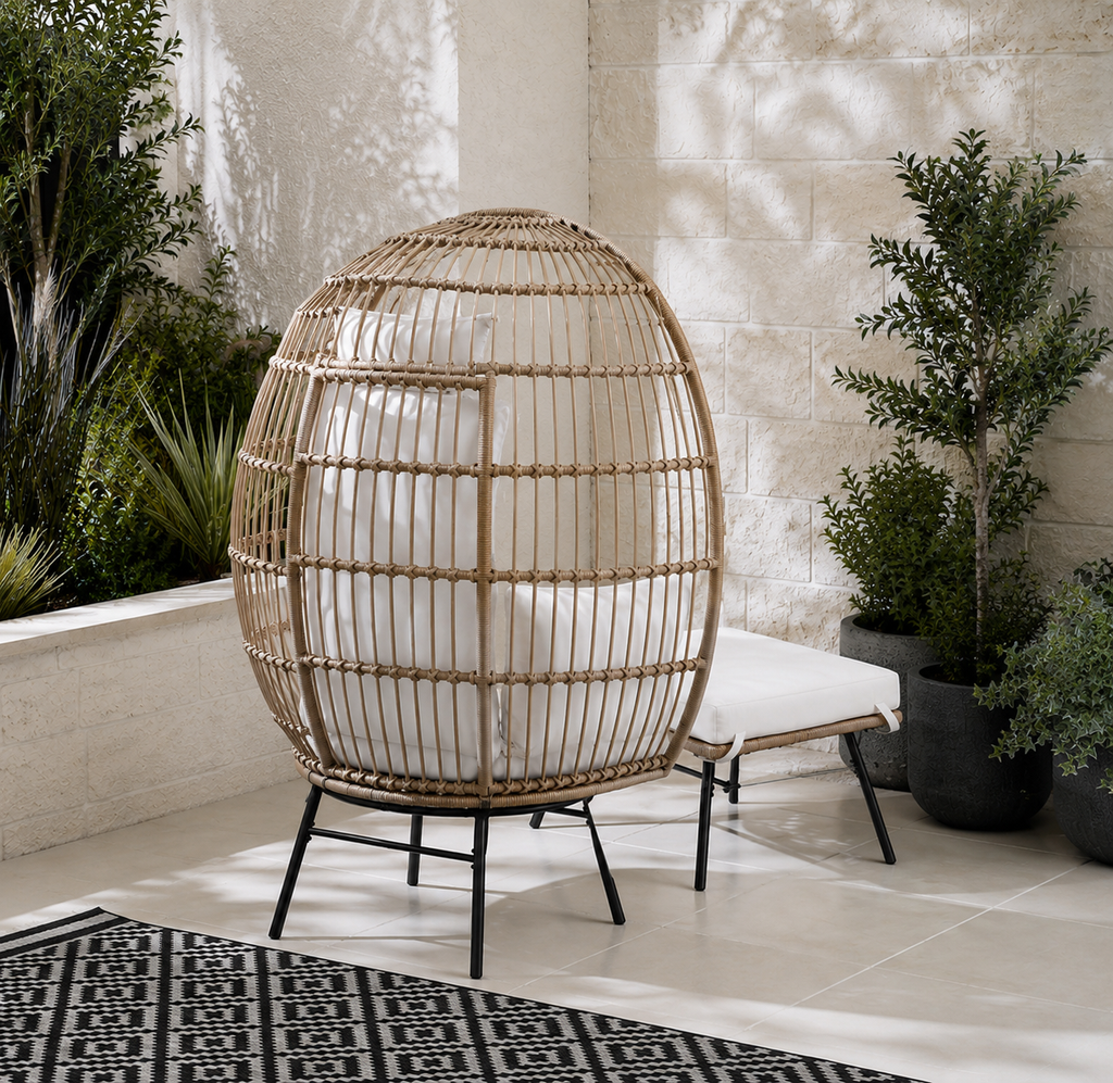 Thea | Luxury modern rattan egg chair