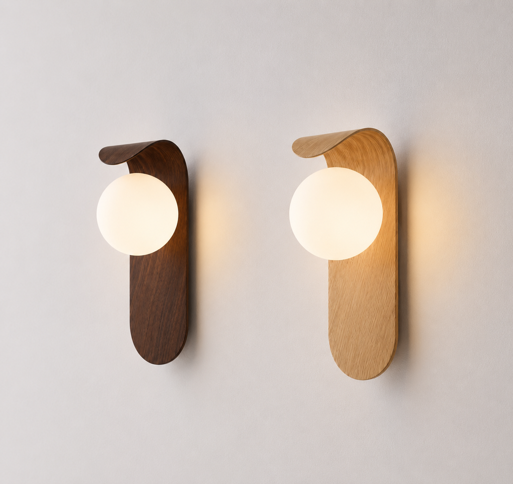 Elena | Curved Wooden Wall Light