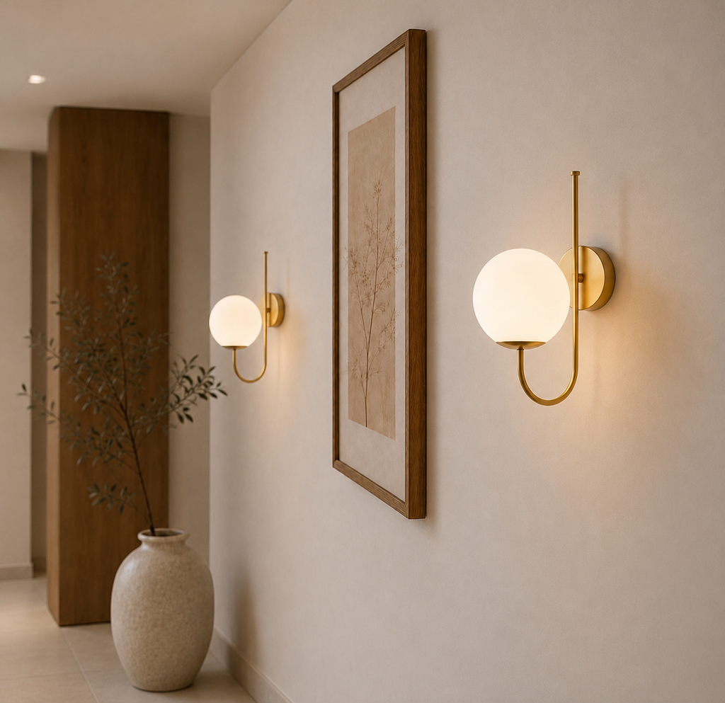 Aurelia | Modern Brass Globe Wall Light