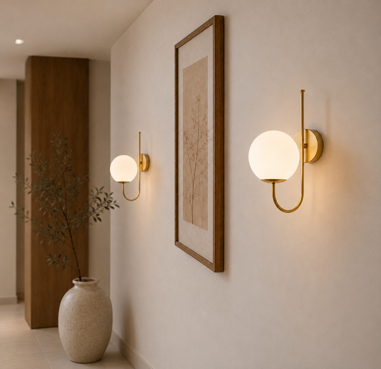 Aurelia | Modern Brass Globe Wall Light