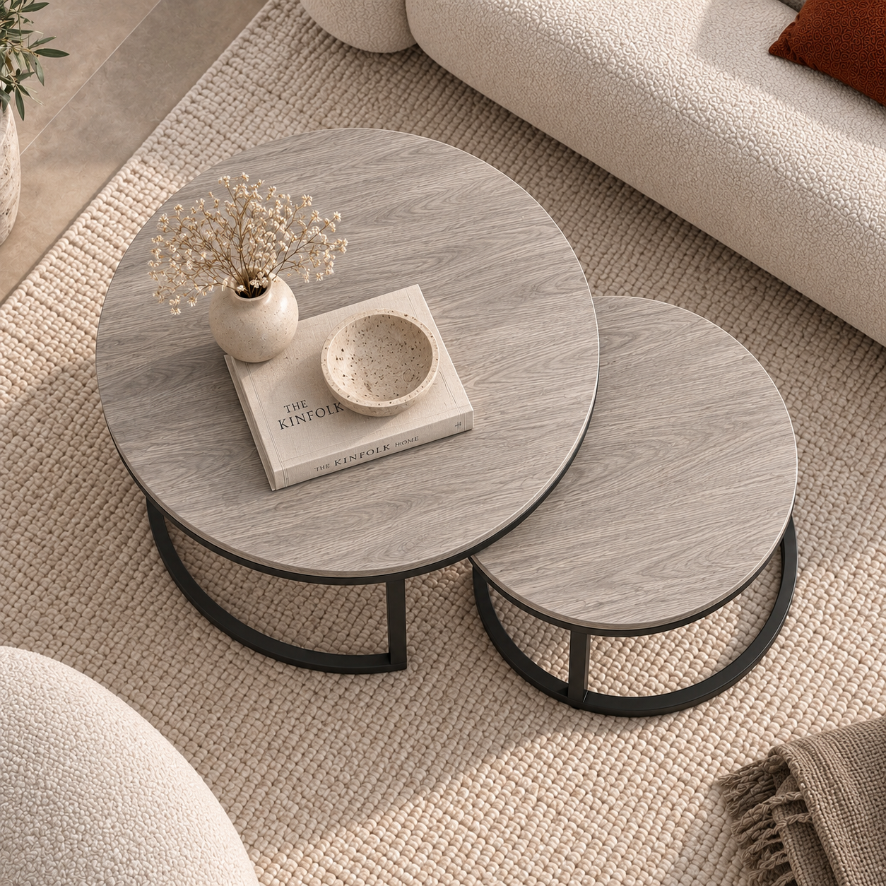 Paro | Grey Modern wooden coffee table set