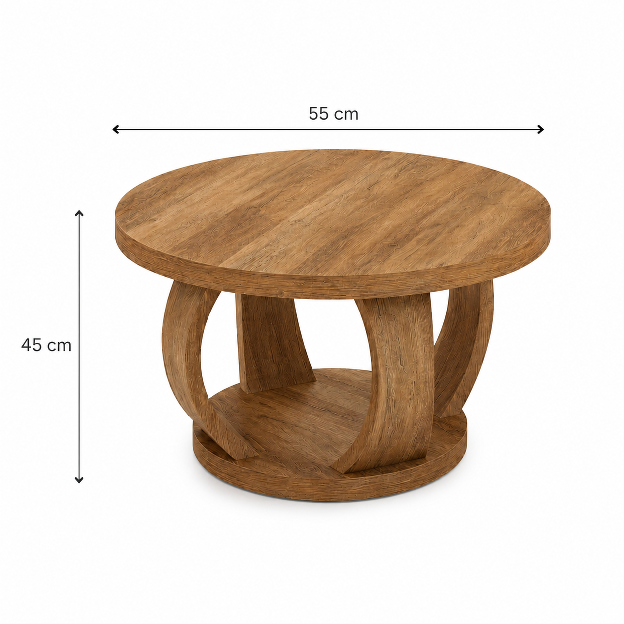 Hyna | Premium round wooden coffee table