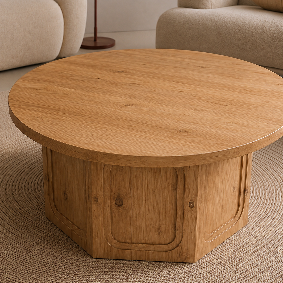 Mira | Premium Round wooden coffee table