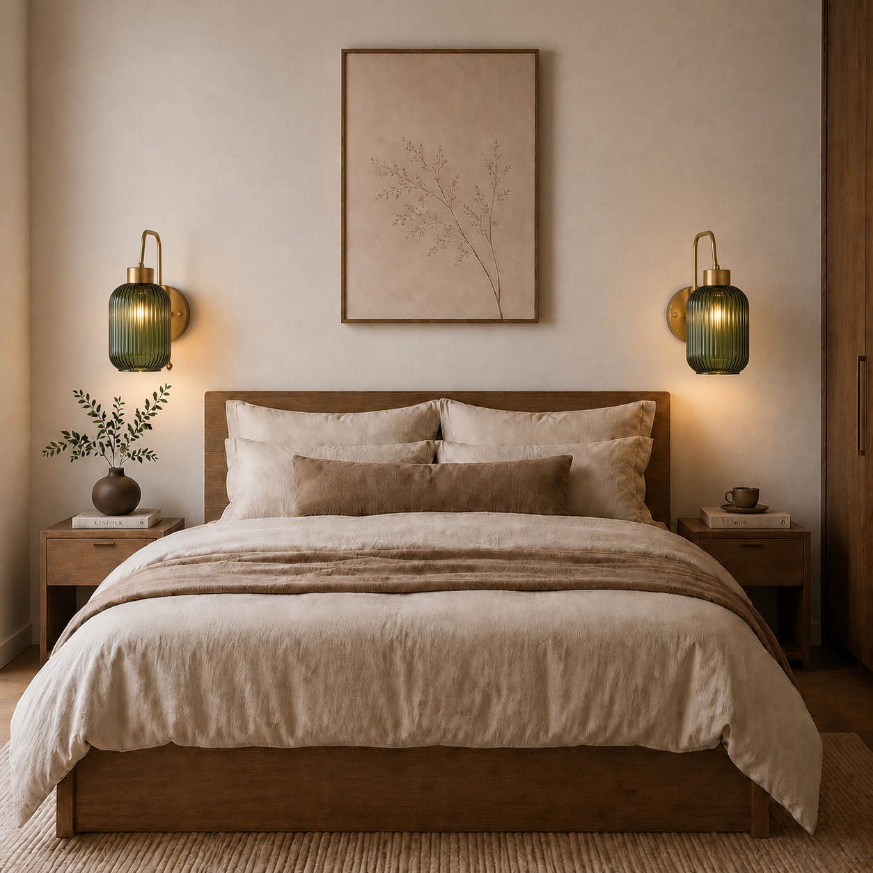 Verde | Ribbed Green Glass Wall Light