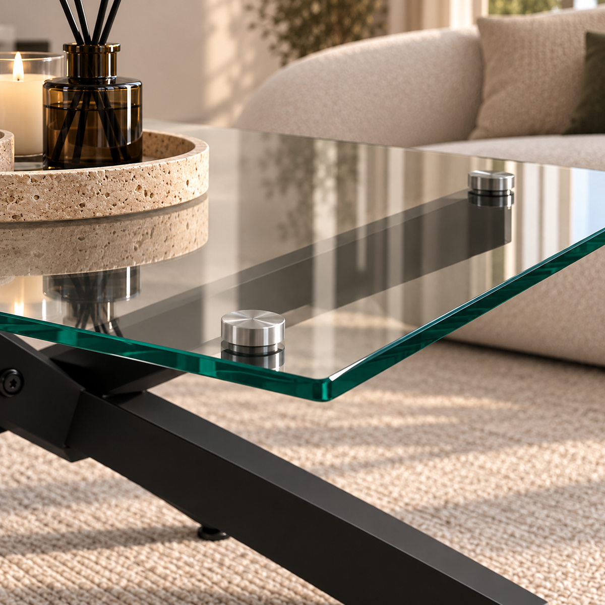 Rena | Modern Eclipse Glass Coffee Table