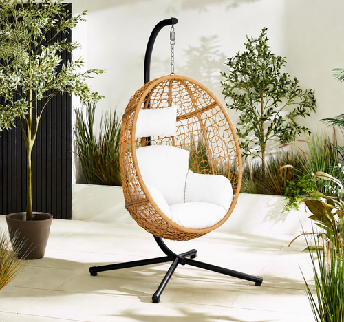 Elma | Premium rattan egg chair with stand