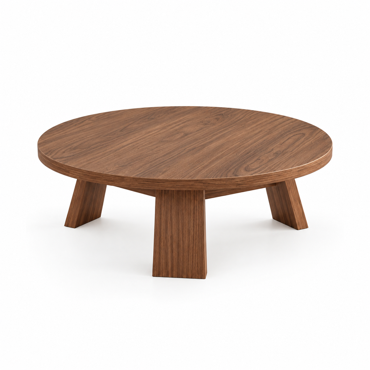 Modern Solid wood round coffee table
