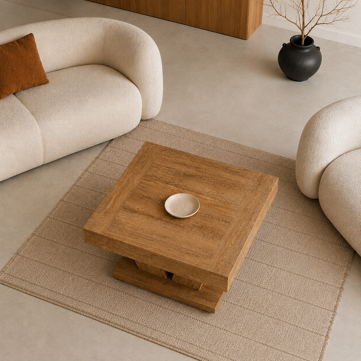 Eden | Modern vintage wooden coffee table
