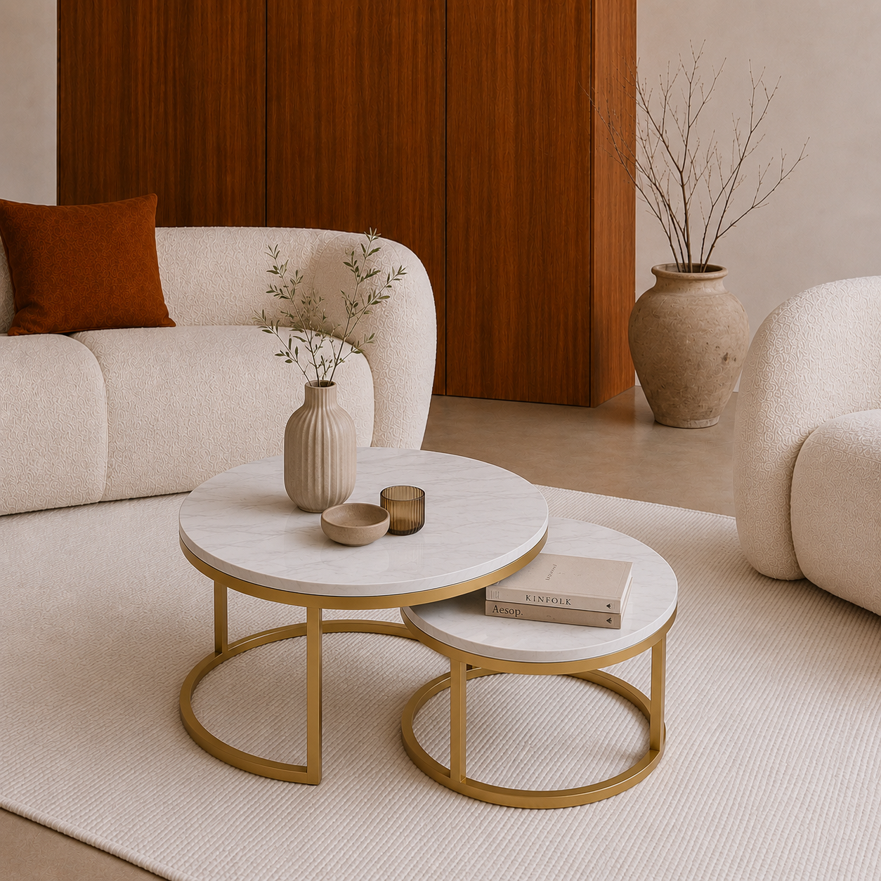 Moly | White Premium marble coffee table