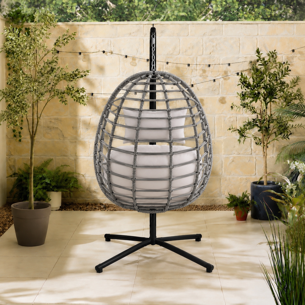 Hana | Signature rattan egg chair with stand