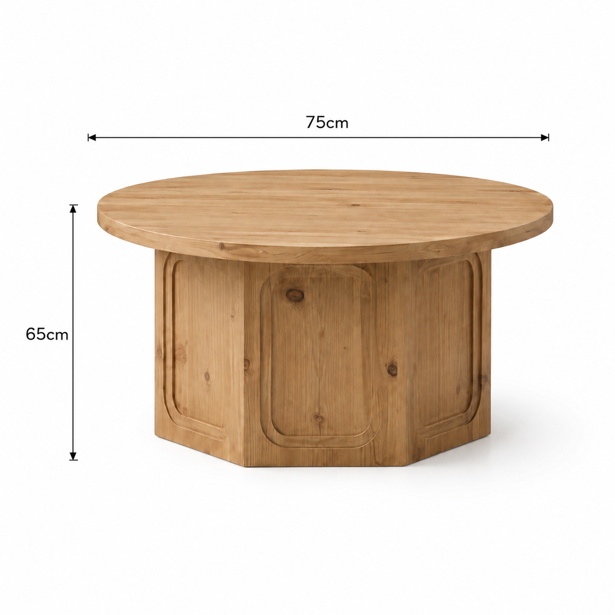 Mira | Premium Round wooden coffee table