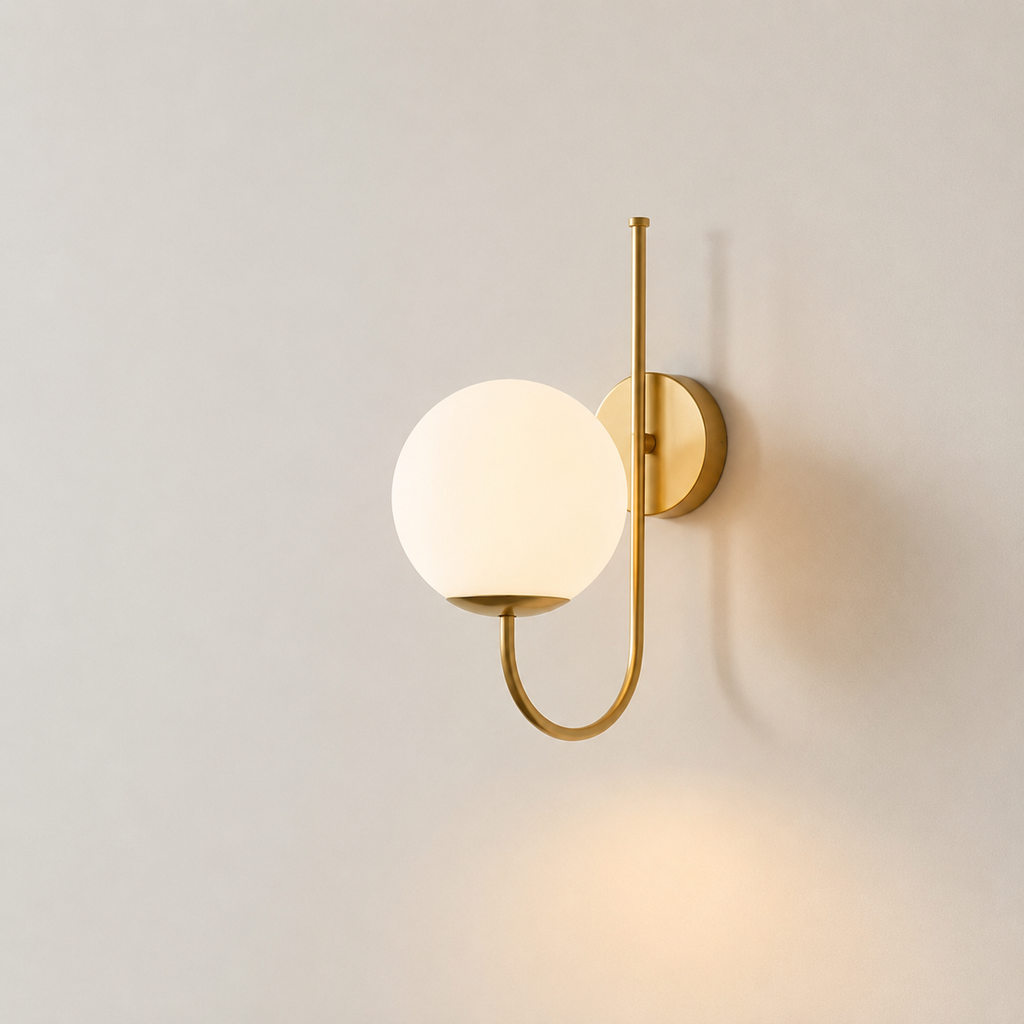 Aurelia | Modern Brass Globe Wall Light