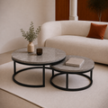 Iona | Grey Premium marble coffee table set