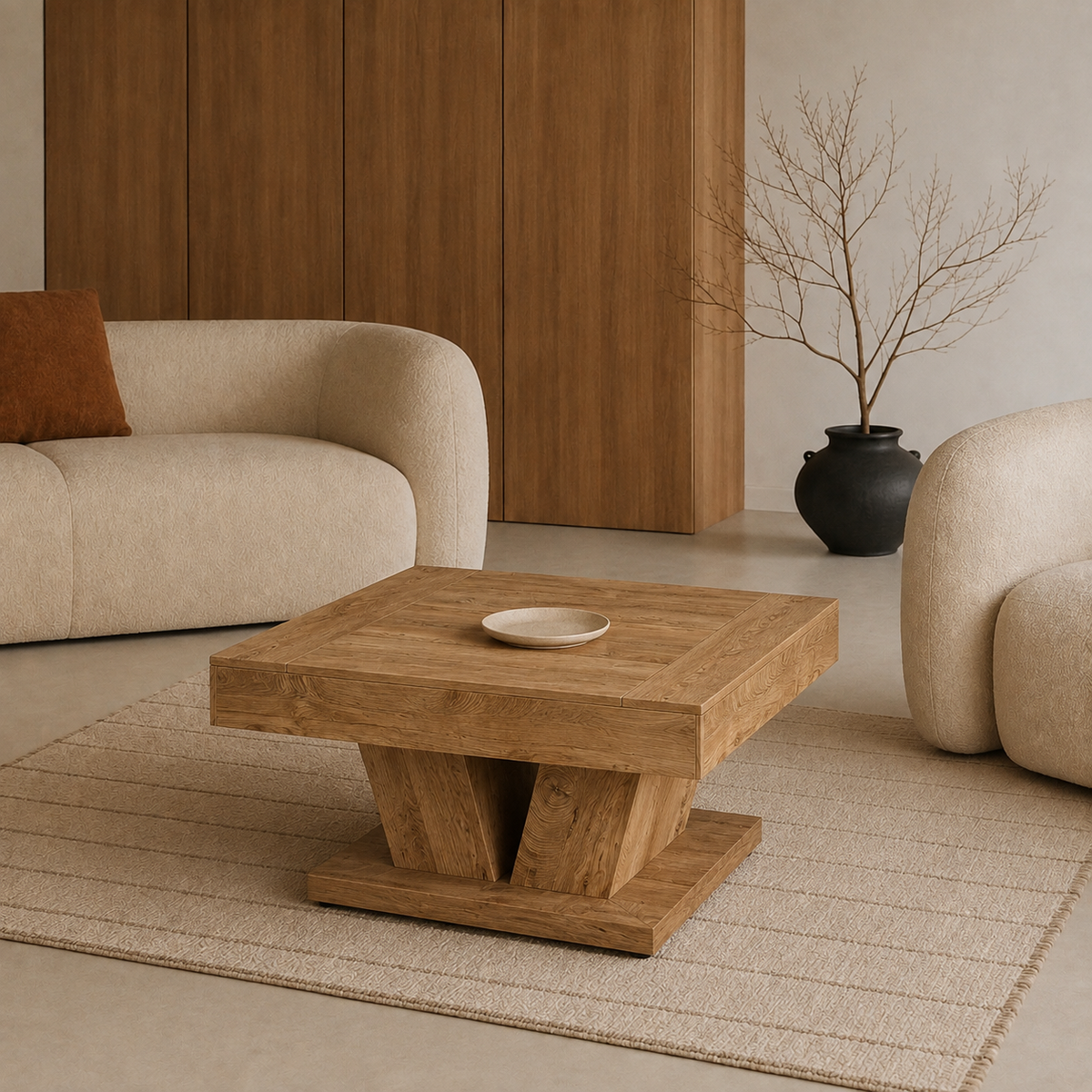 Eden | Modern vintage wooden coffee table