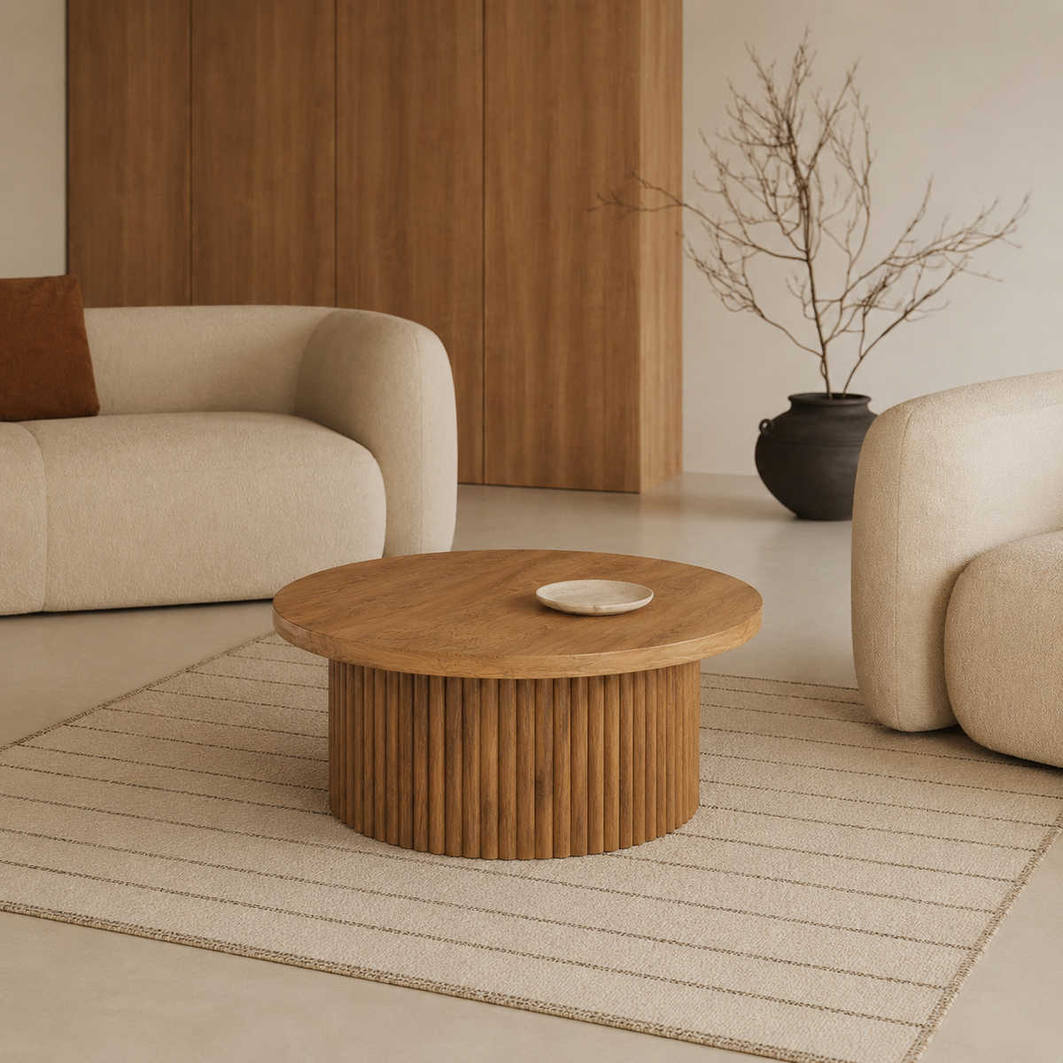 Lova | Premium Round wooden coffee table