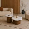 Tina | White Luxury marble coffee table set