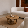 Hyna | Premium round wooden coffee table