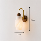 Yuna | Modern Wood Glass Wall Light