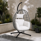 Hana | Signature rattan egg chair with stand