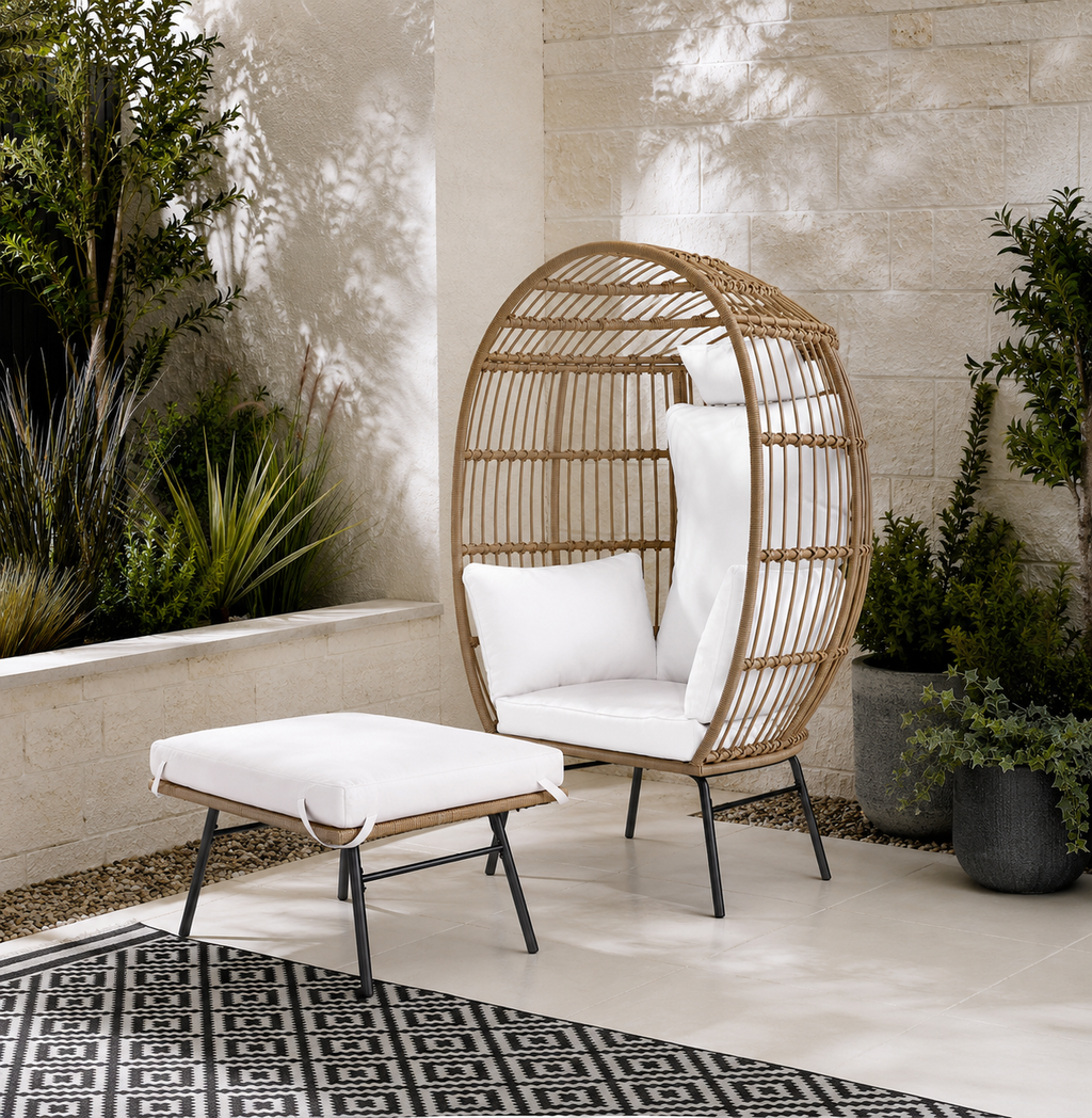 Thea | Luxury modern rattan egg chair