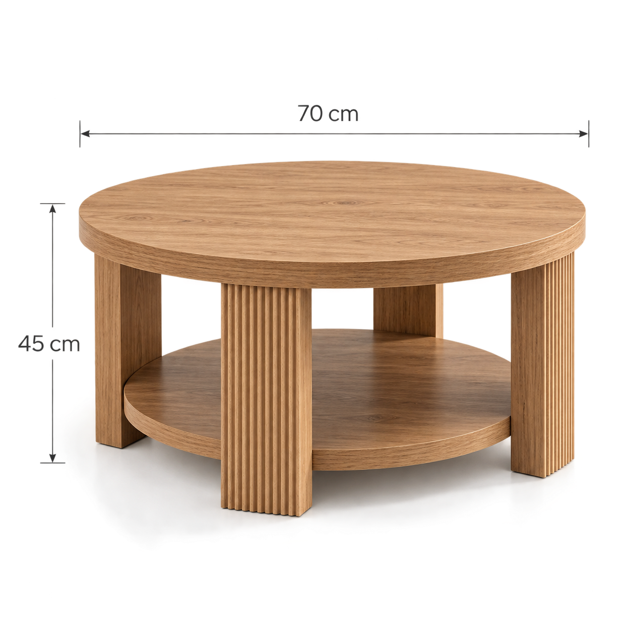 Jana | Modern Round wooden coffee table