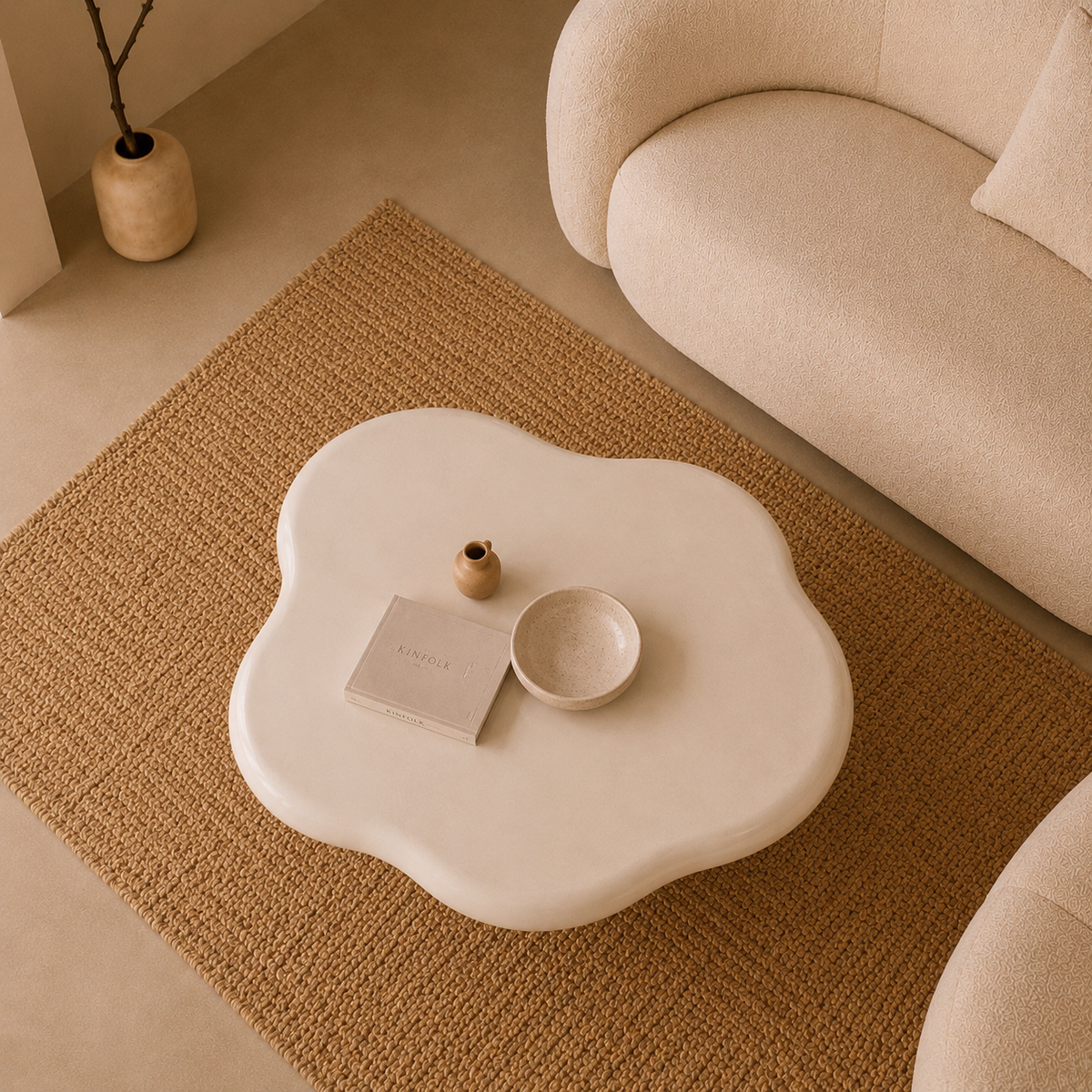 Dana | White Premium Ceramic coffee table
