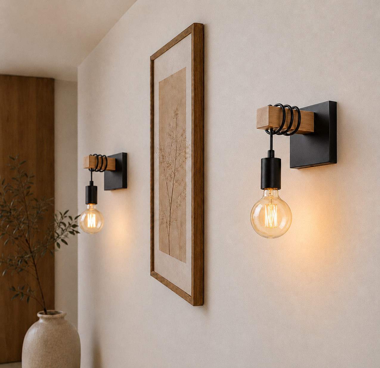 Mirana | Minimalist Wood Wall Light
