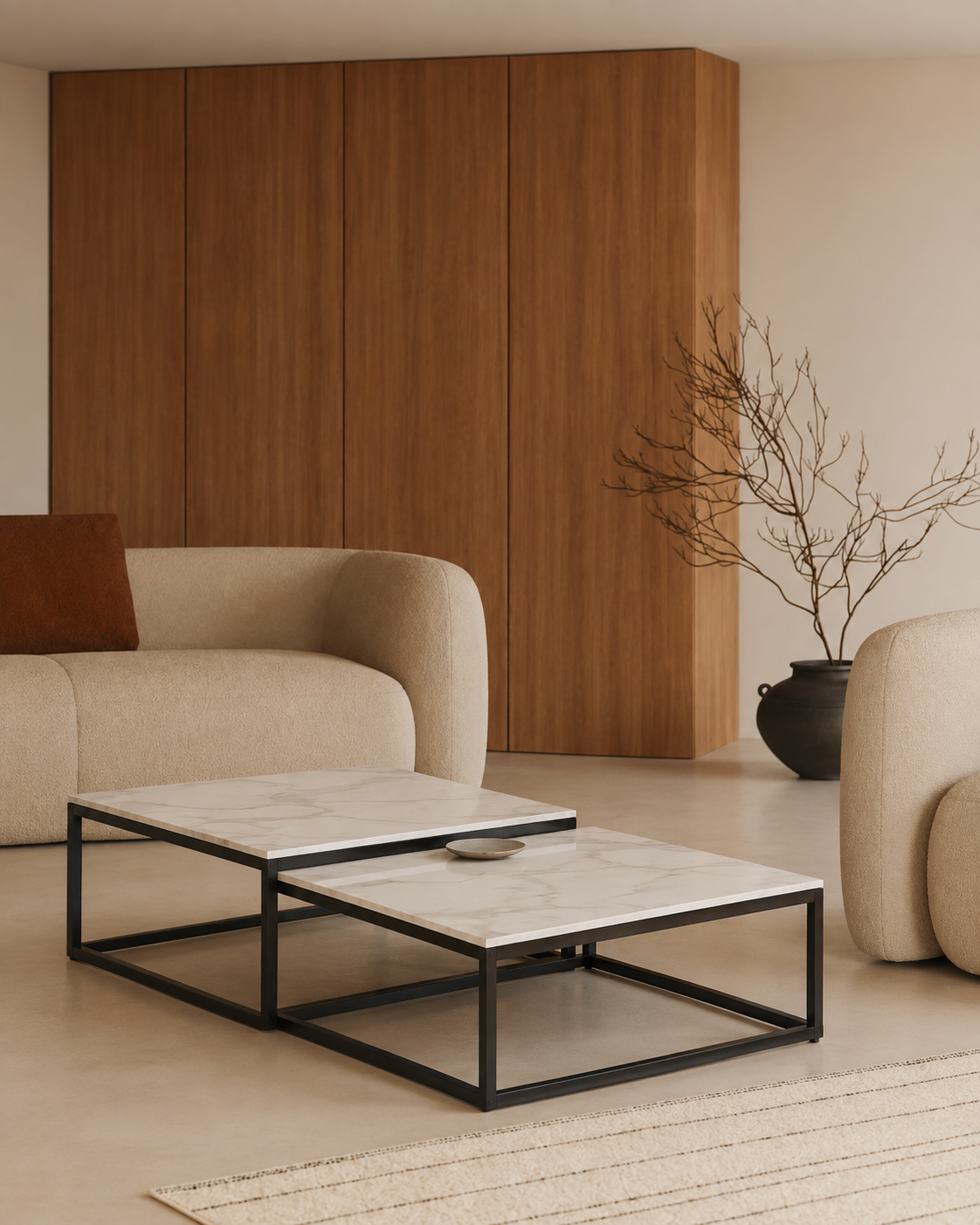 Olma | White Modern marble coffee table