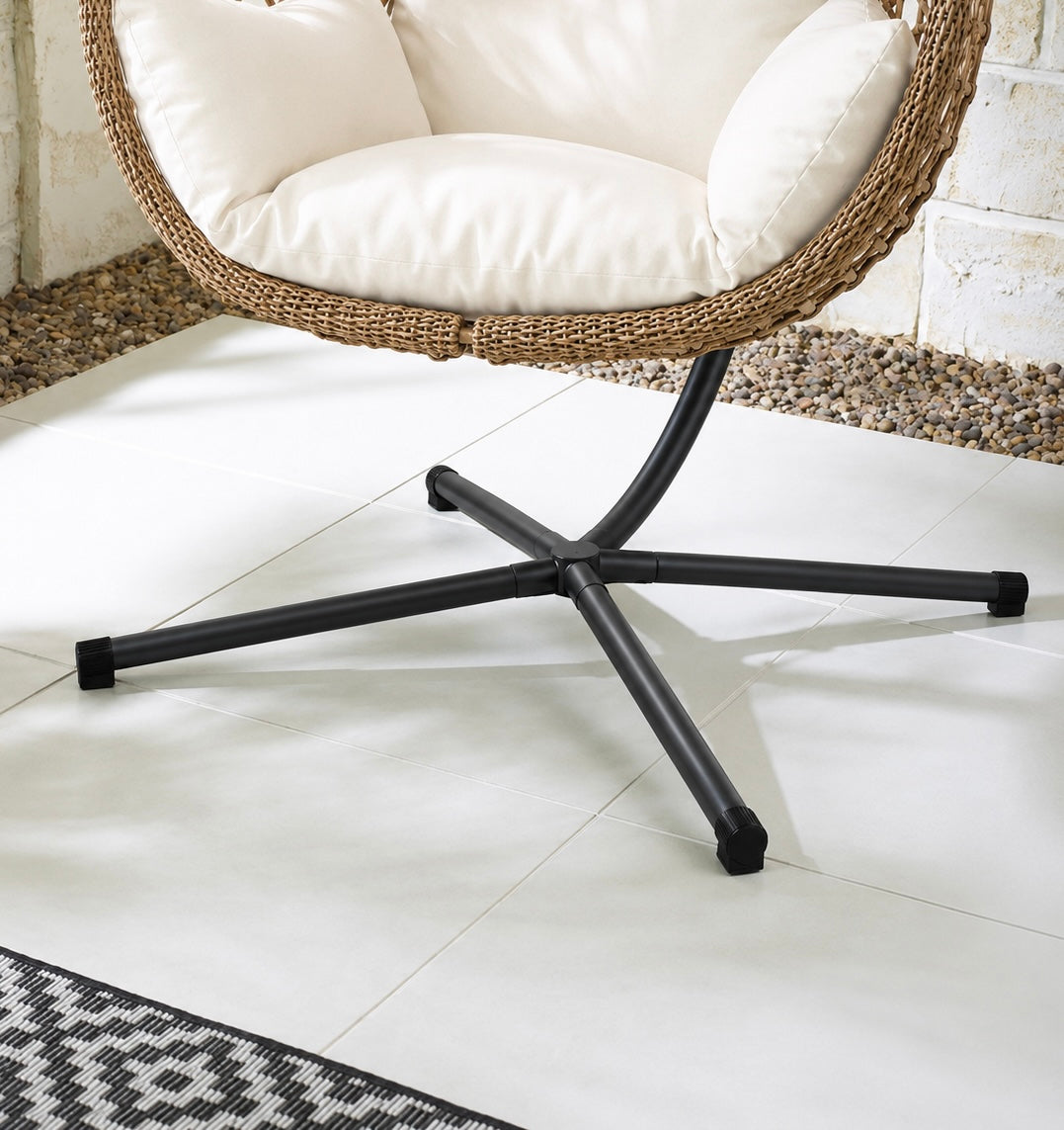Luna | Modern hanging egg chair with stand