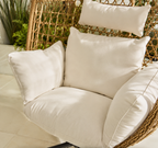 Egg Chair with Stand – Premium Dark Brown Rattan Hanging Garden Chair