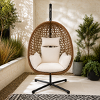 Luna | Modern hanging egg chair with stand