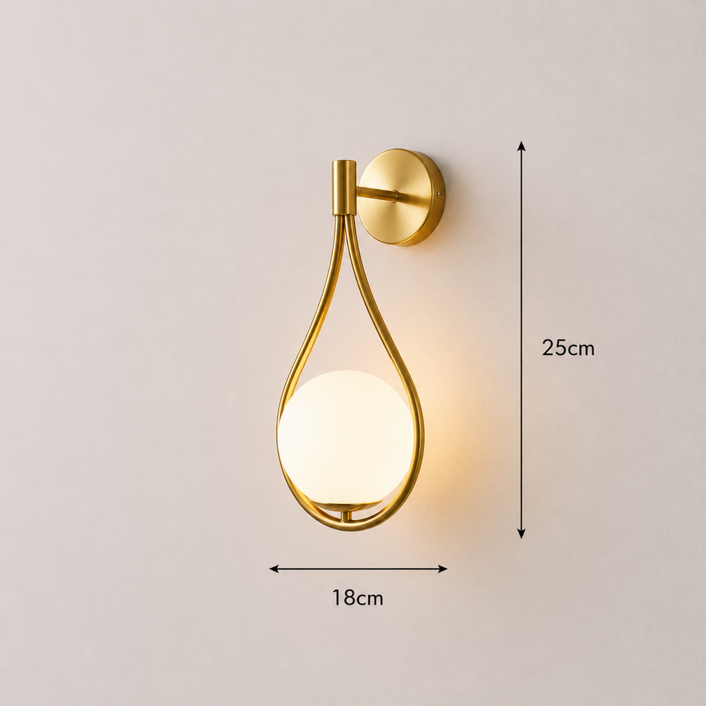 Aura | Luxury Gold Globe Wall Light