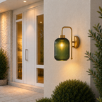 Verde | Ribbed Green Glass Wall Light