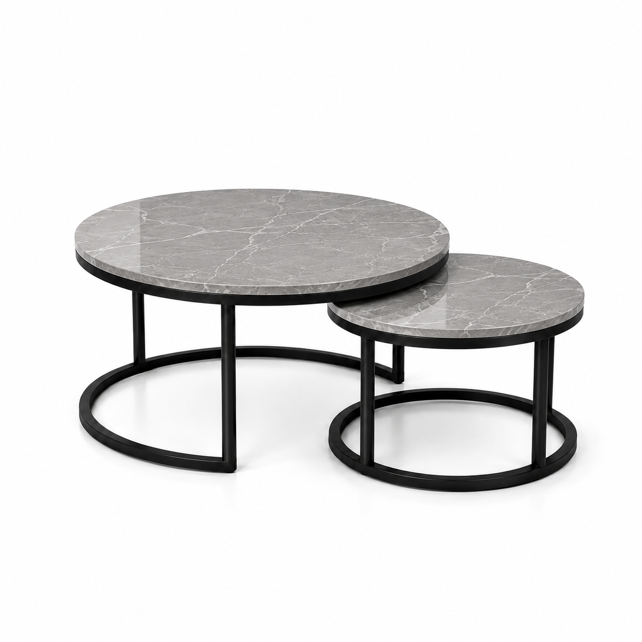 Iona | Grey Premium marble coffee table set