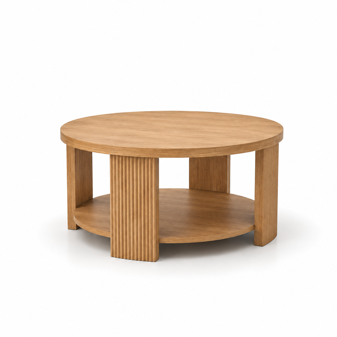 Jana | Modern Round wooden coffee table