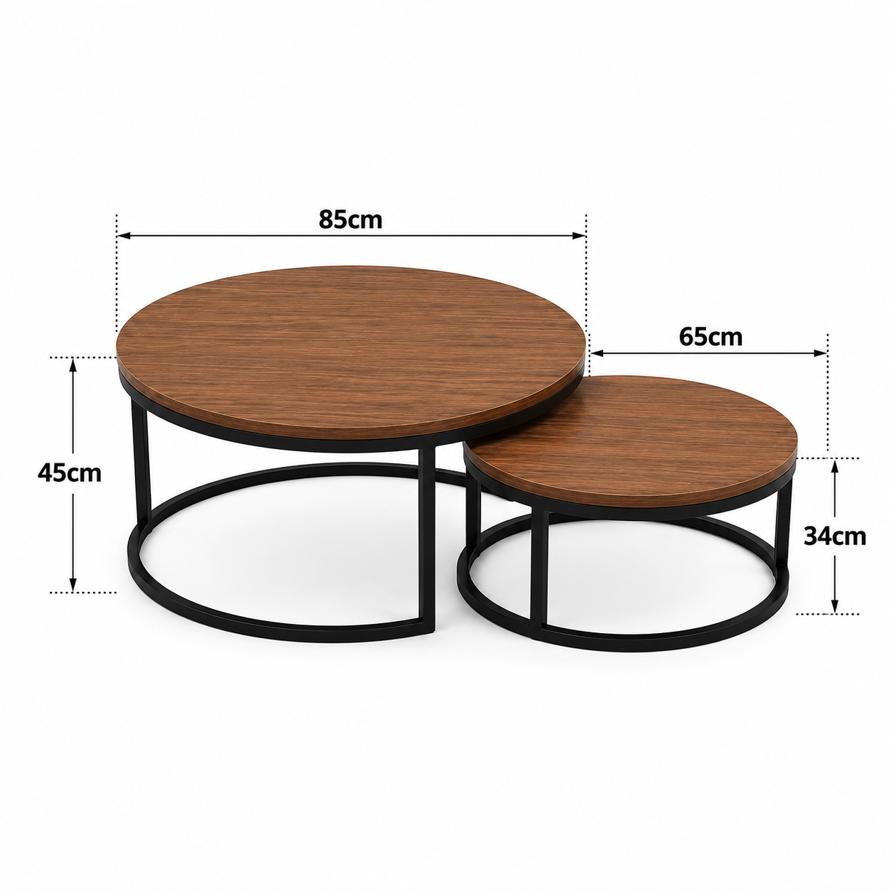 Enna | Modern Round wooden coffee table
