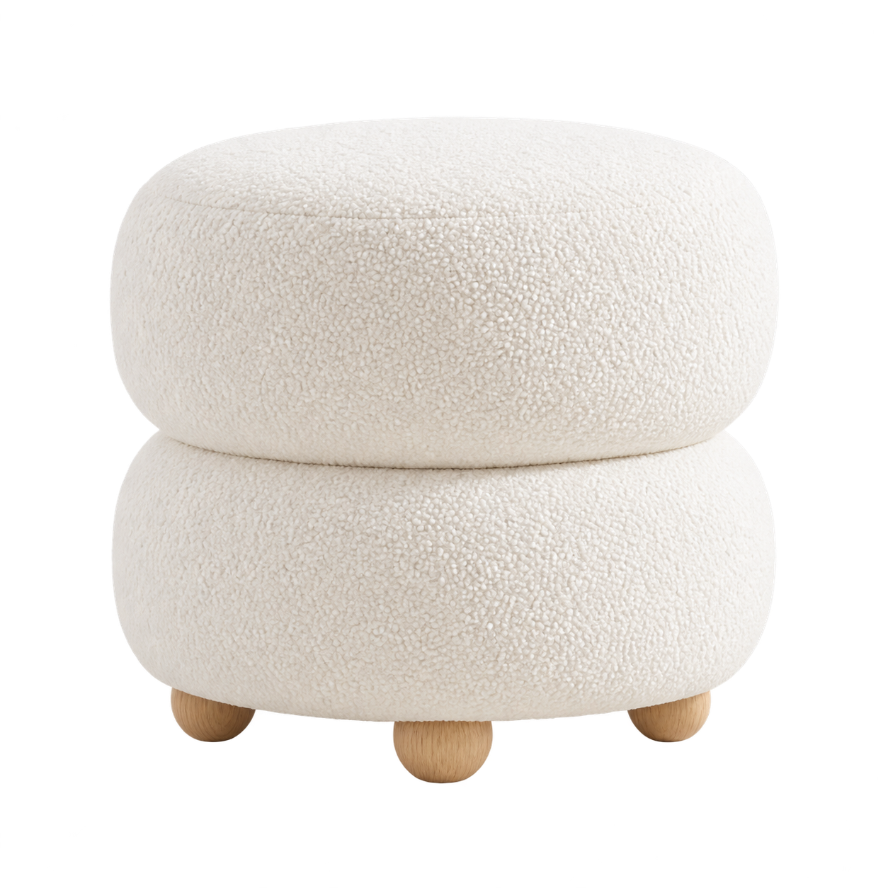 Nora | Cream Ottoman Stool