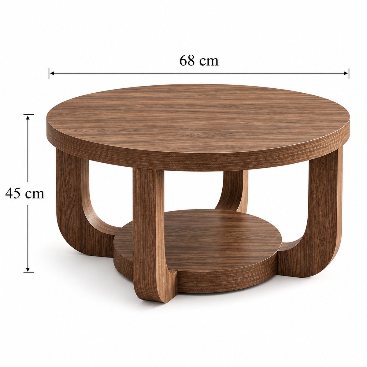 Howa | Modern round wood coffee table