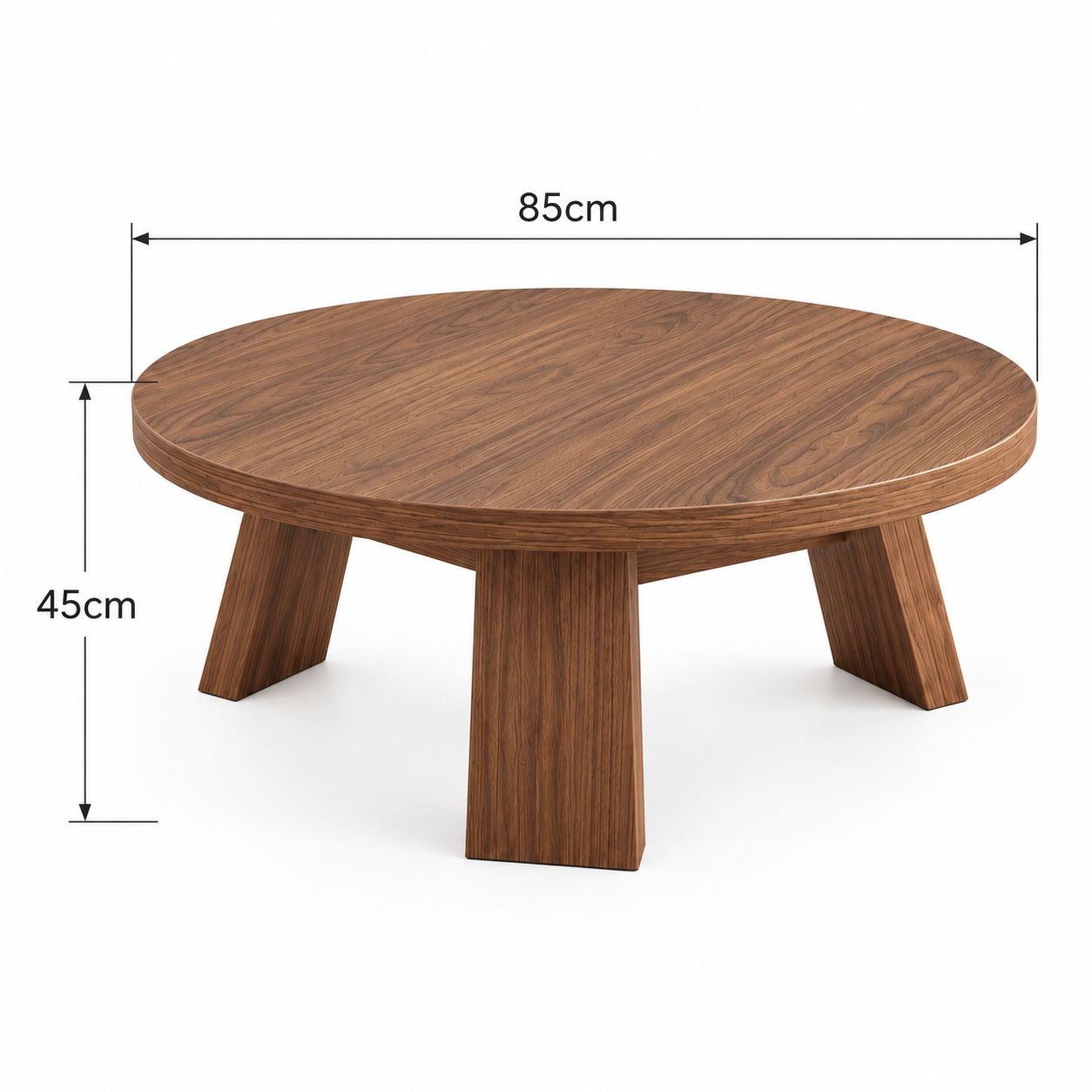 Modern Solid wood round coffee table