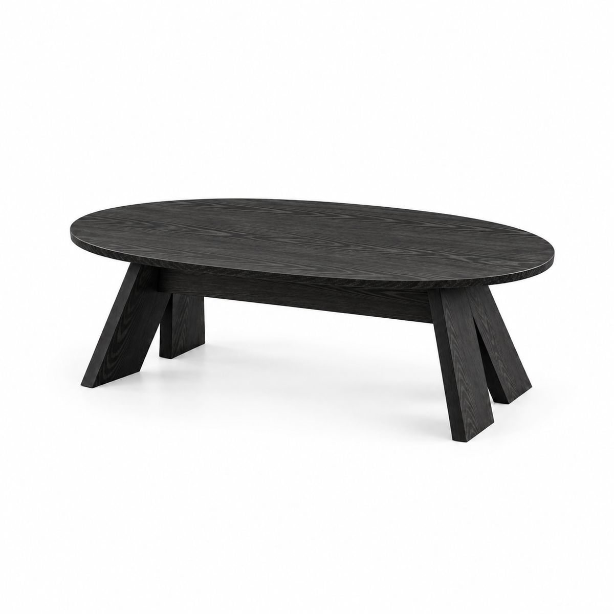 Mae | Modern Solid wood oval coffee table